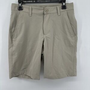 Under Armour Shorts Men's 30 Beige Khaki Match Play Golf Performance Casual